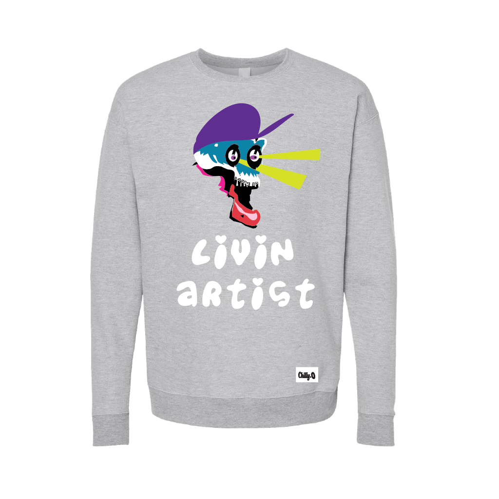 Life is Art Crew Sweatshirt Grey