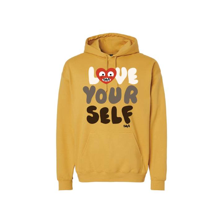 Love Yourself Hoodie Mustard Yellow