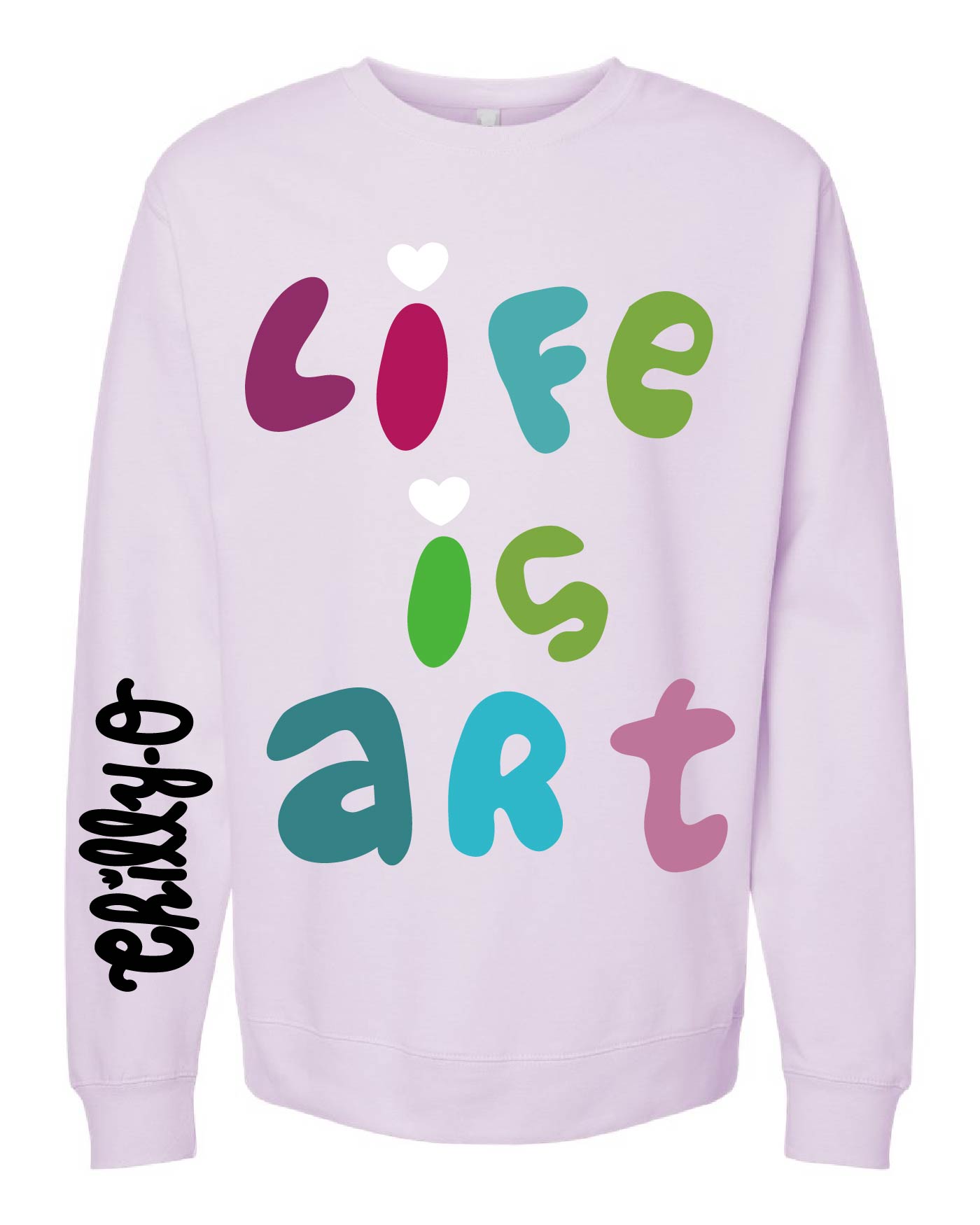 Life is Art Crew Sweatshirt Purple