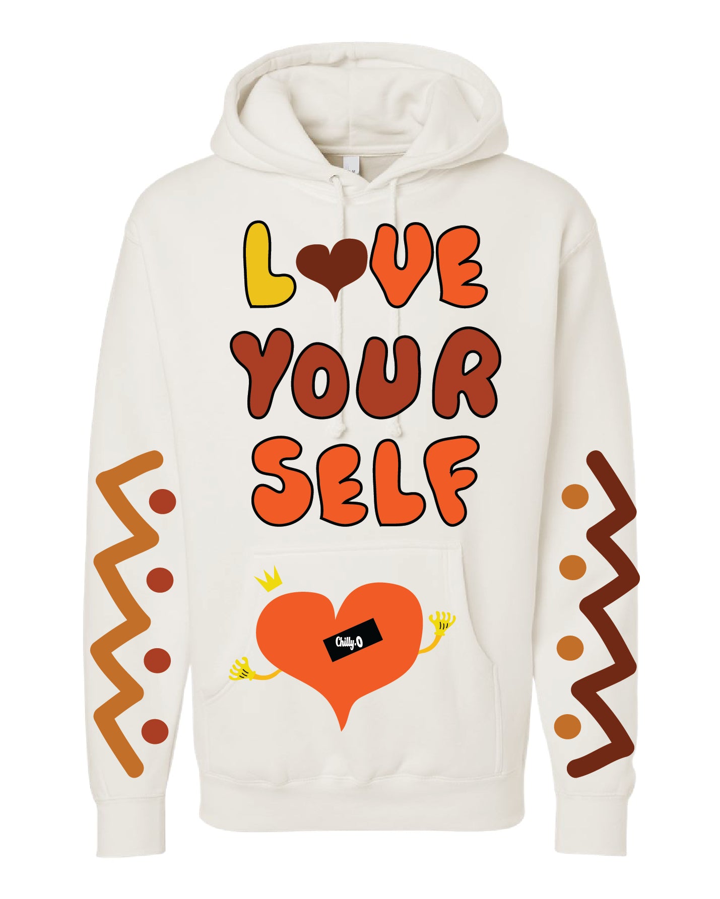 Love Yourself Holiday Hoodie Cream