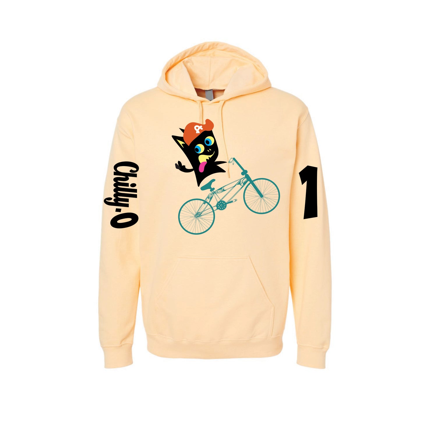 Space Kat Shawty Bike Life Hoodie - Cream