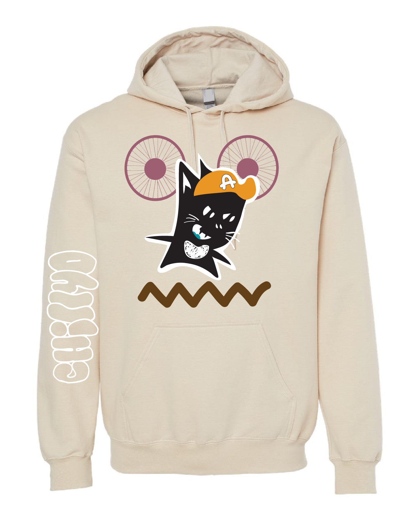 Space Kat Shawty Ride Hoodie Cream