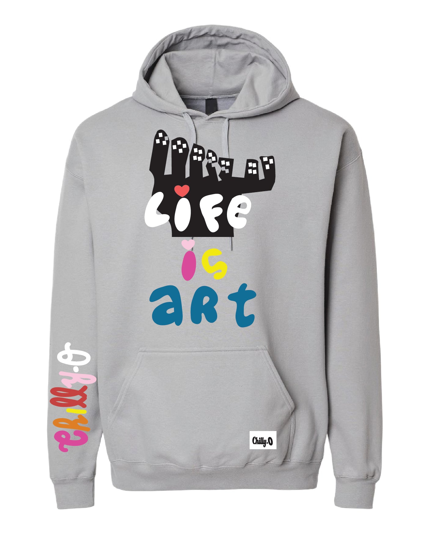 Life is Art Hoodie Grey